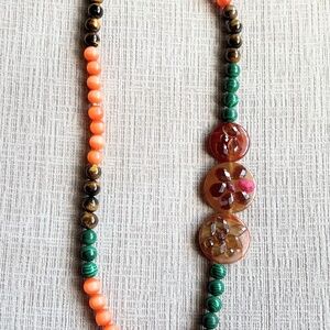Handmade Multi Stone All Natural Muliticolor Necklace